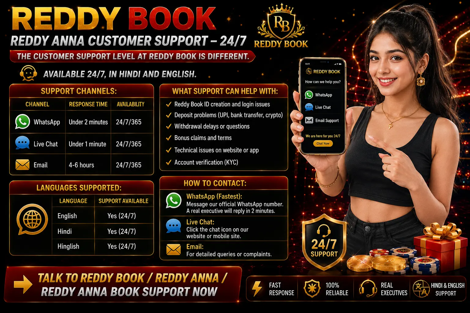 Reddy Anna Customer Support – 24/7