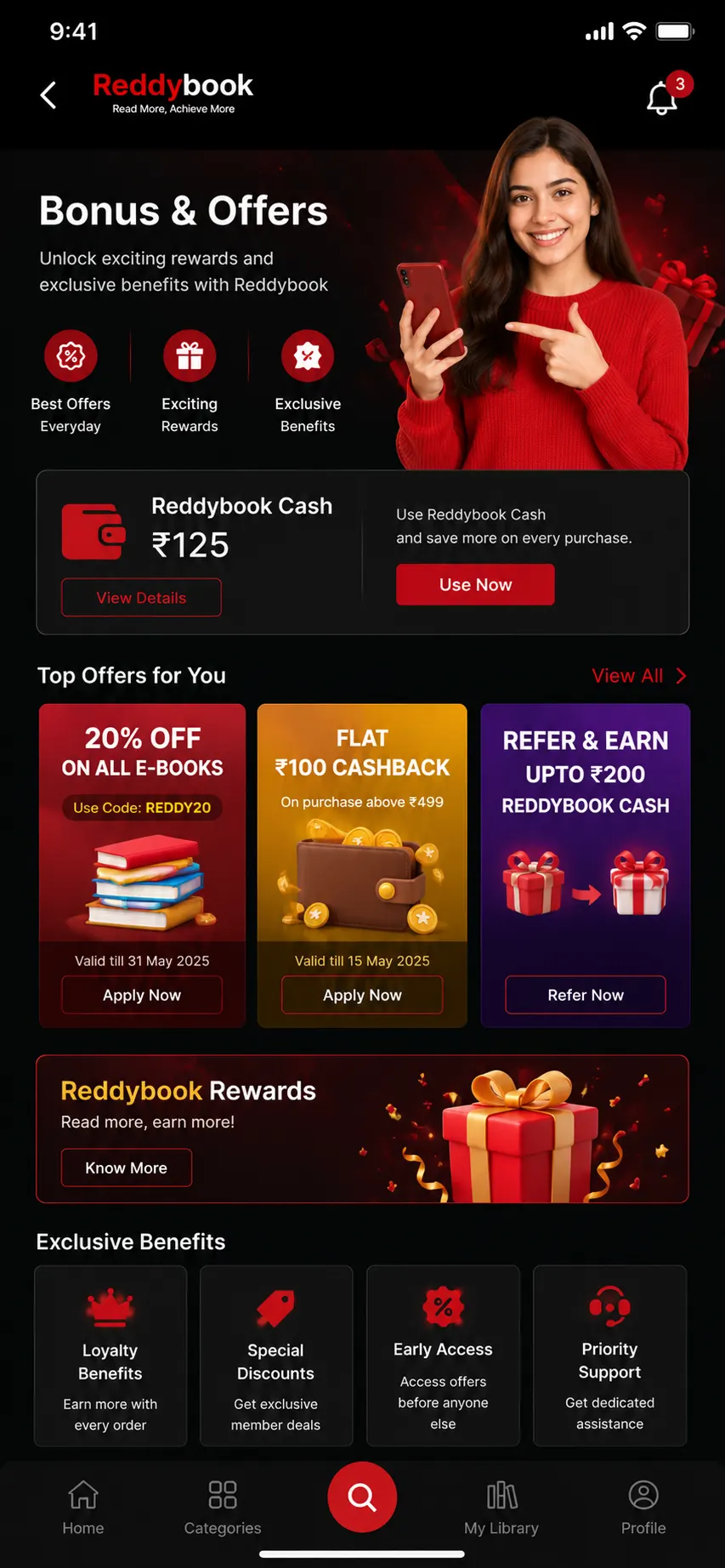 Reddybook Bonus and Offers